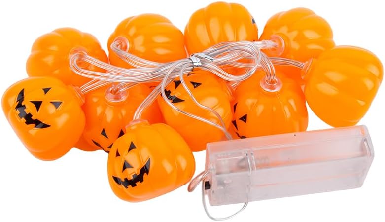 Daiso LED Garland Light - Pumpkin - 10 LEDs - Orange - Image 2